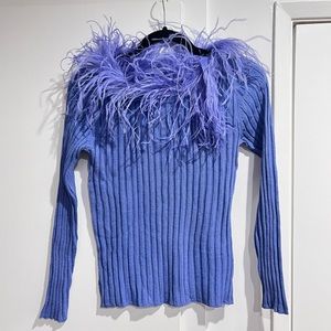 Vintage ribbed feather ribbed top